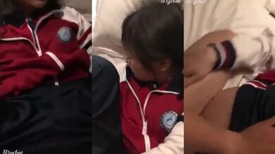 秋季校服【网曝热门事件制服萝莉】河南实验中学眼镜萝莉史上最全性爱甄选 穿着校服吃鸡做爱啪啪 完美露脸 校服性爱篇 (1)